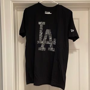 New Era LA Dodgers Paisley Design Vintage T-Shirt